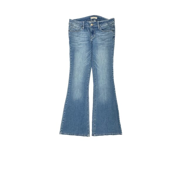 Bullhead Black Flare Women's size 11 Medium Wash Blue Denim Jeans - Picture 1 of 5